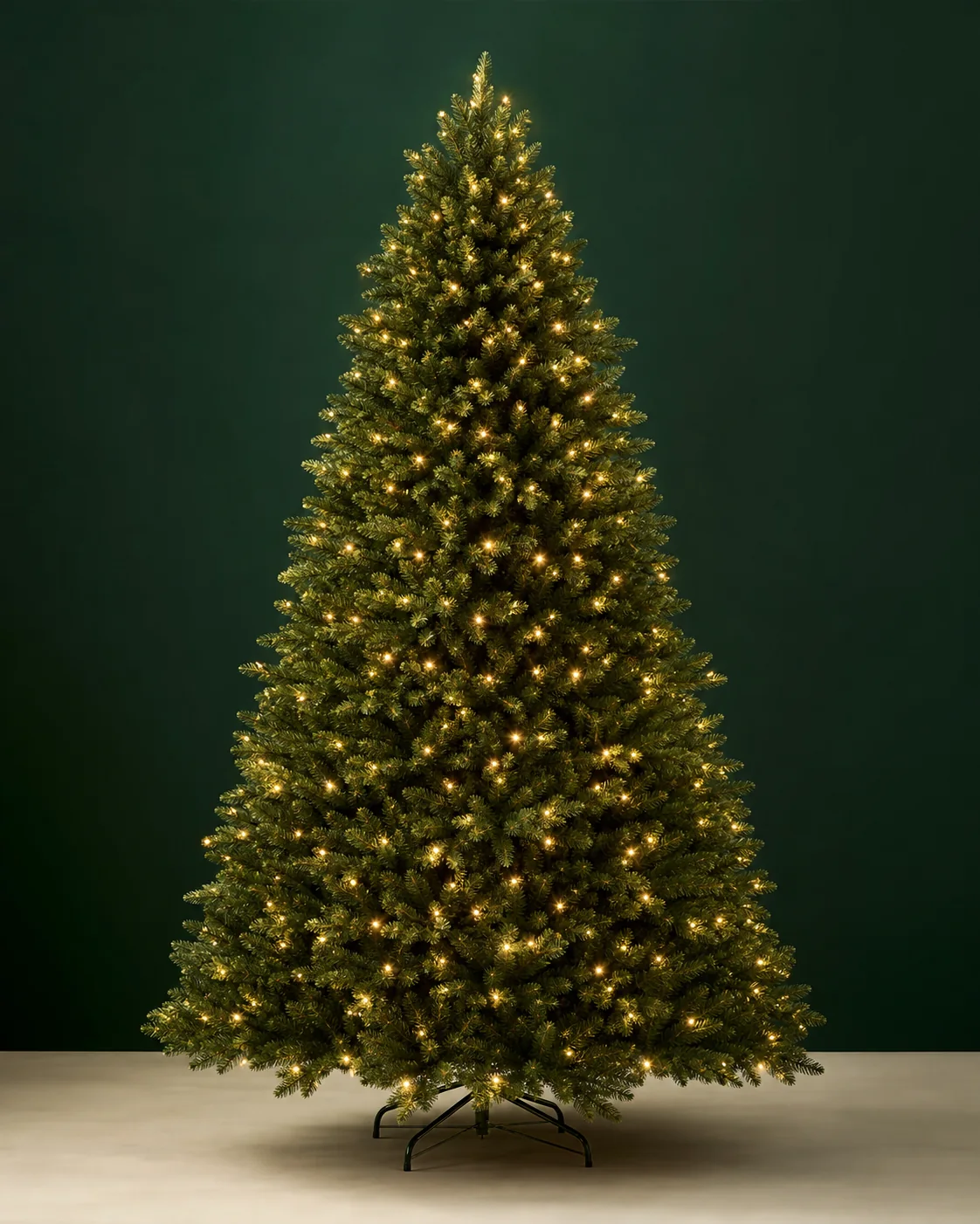Vorbeleuchtete Weihnachtsbäume